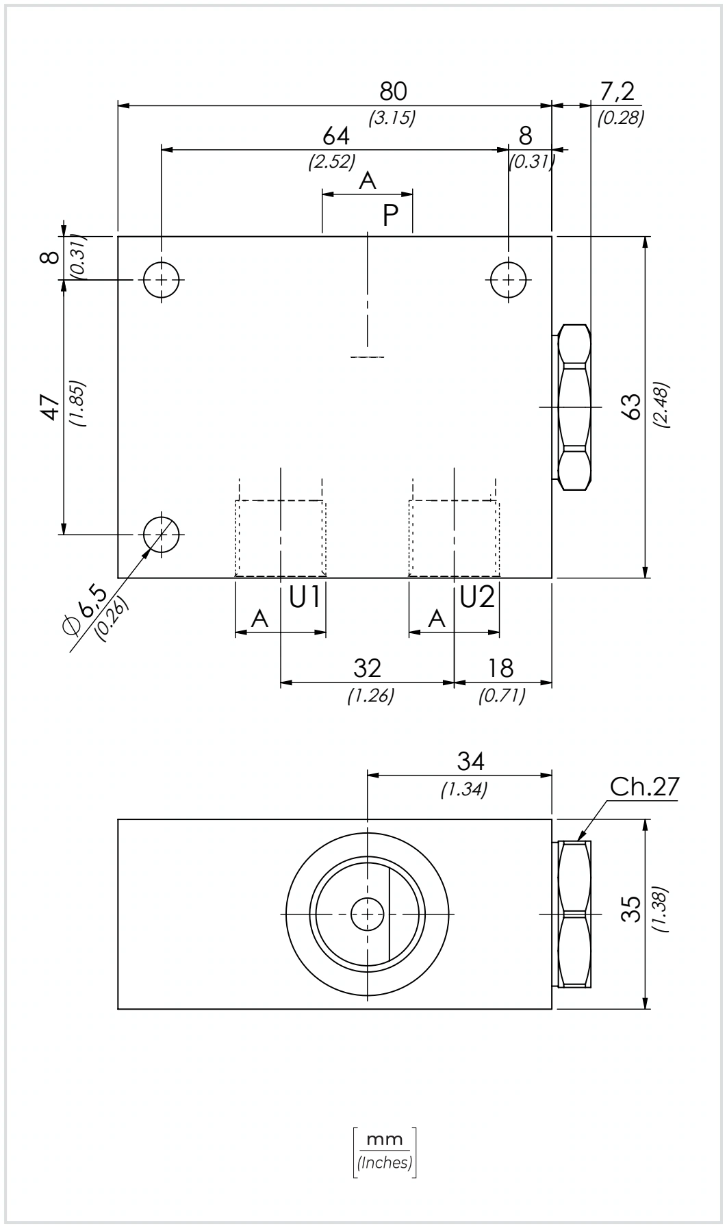 Габариты и присоединительные размеры DRF10 — Oleoweb CAT24EI00.02 — PDF, с. 65; печатная с. 40.