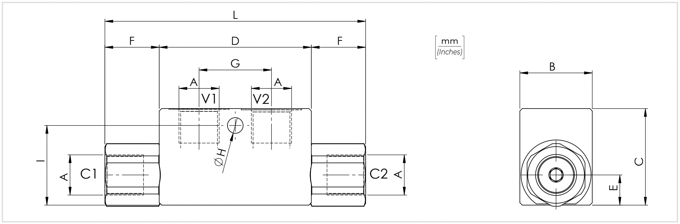 Габариты и присоединительные размеры VRDE — Oleoweb CAT24EI00.02 — PDF, с. 73; печатная с. 48.