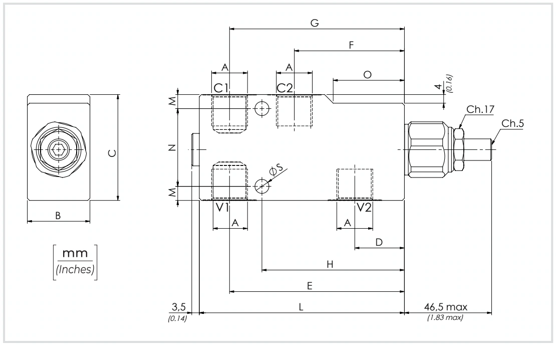 Габариты и присоединительные размеры VBCL — Oleoweb CAT24EI00.02 — PDF, с. 104; печатная с. 79.