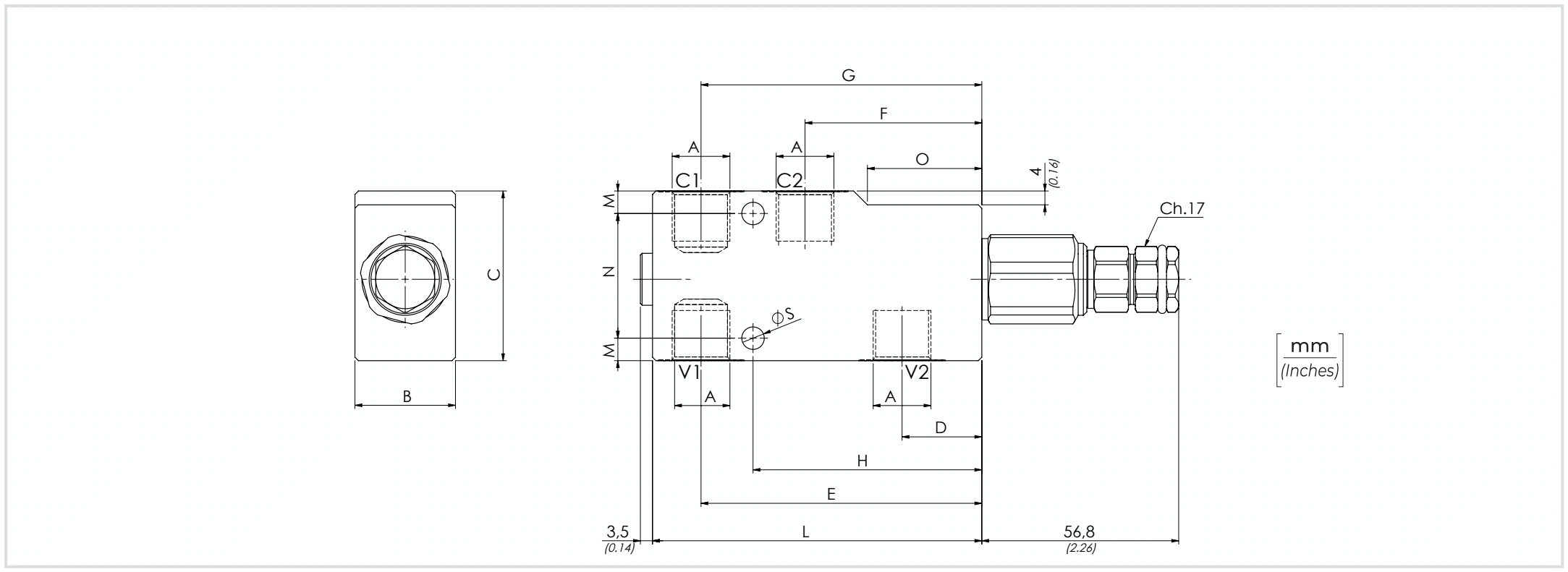 Габариты и присоединительные размеры VCCL — Oleoweb CAT24EI00.02 — PDF, с. 106; печатная с. 81.