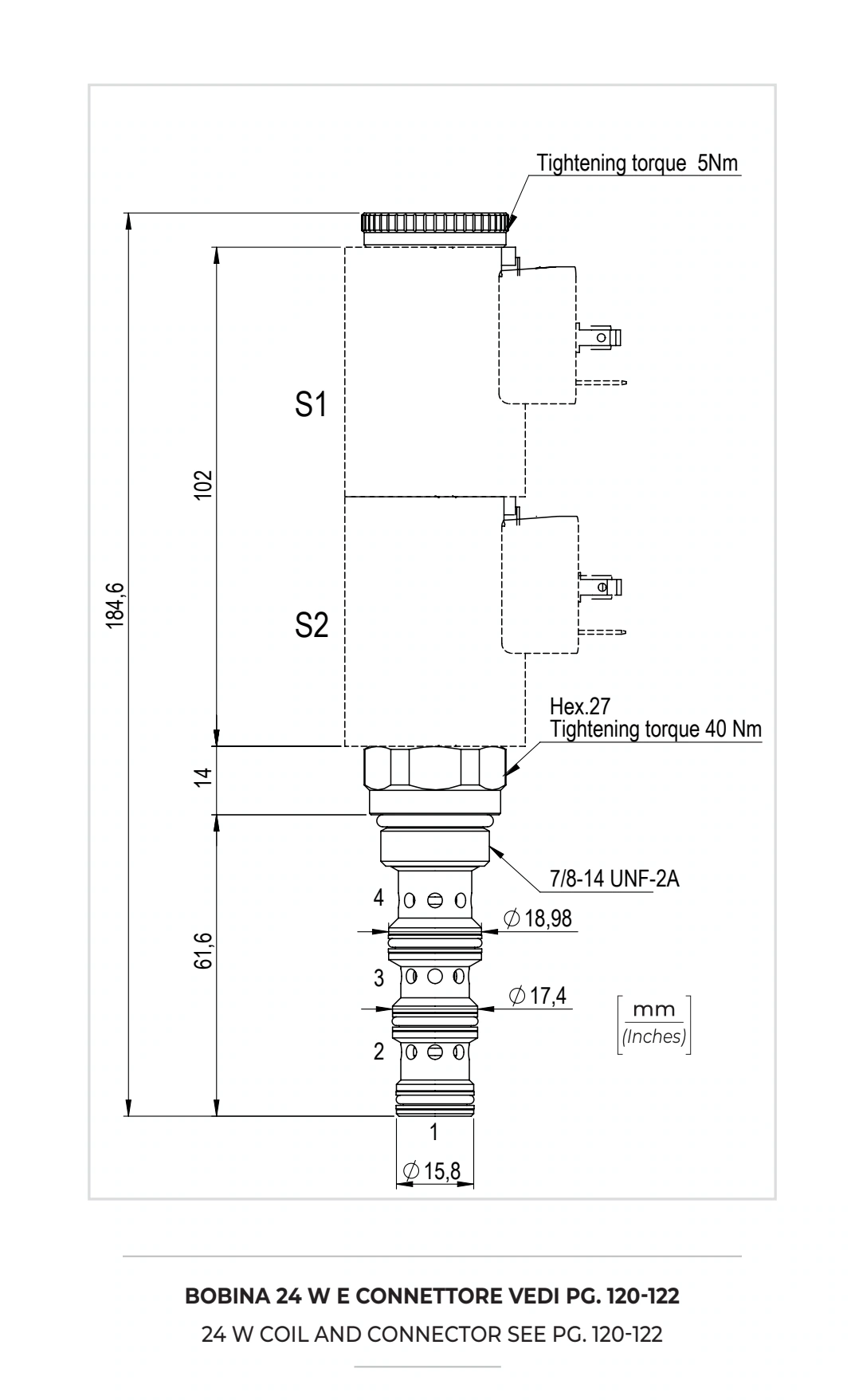 Габариты и присоединительные размеры ES104F — Oleoweb CAT24EI00.02 — PDF, с. 141; печатная с. 116.