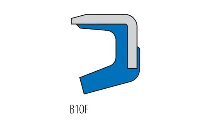 B1FOF — уплотнение вала / сальник Simrit / Merkel, схема профиля и посадочные размеры