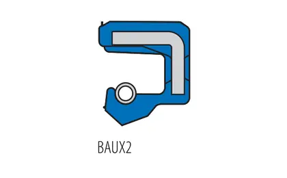 BAUX2 — уплотнение вала / сальник Simrit / Merkel, схема профиля и посадочные размеры